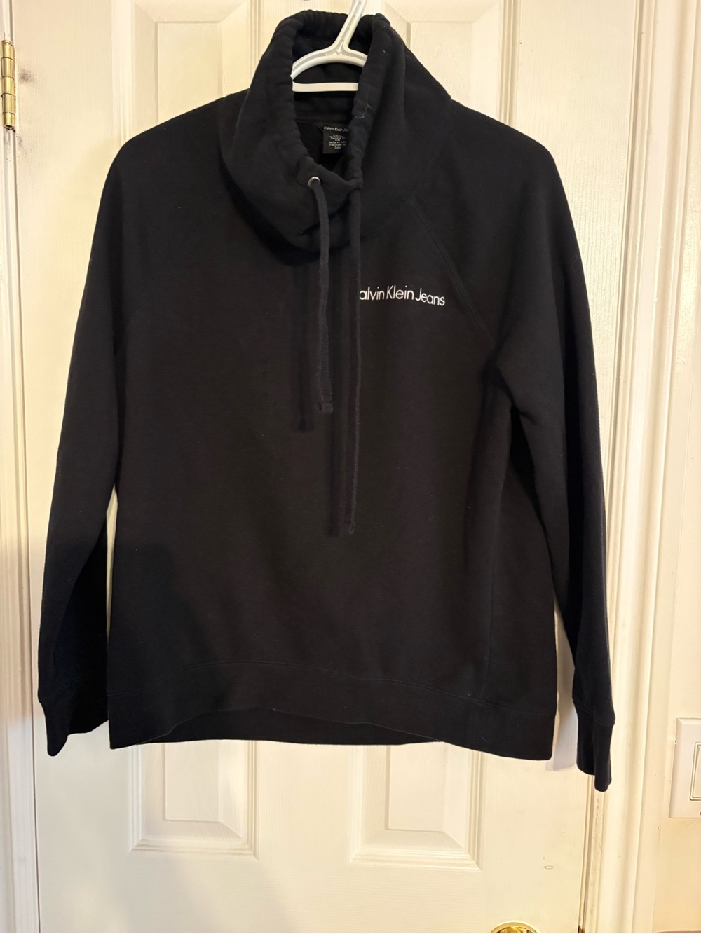 Calvin Klein Jeans Black Cowl Neck Pullover